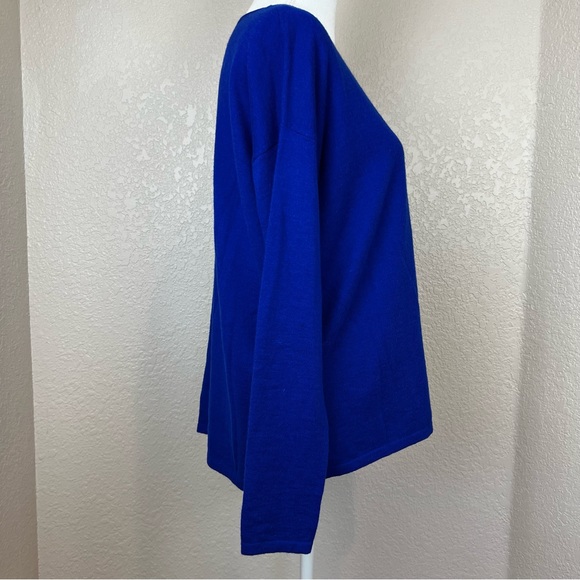 Iris Singer Royal Blue Alpaca Blend Pullover Sweater - Picture 4 of 10